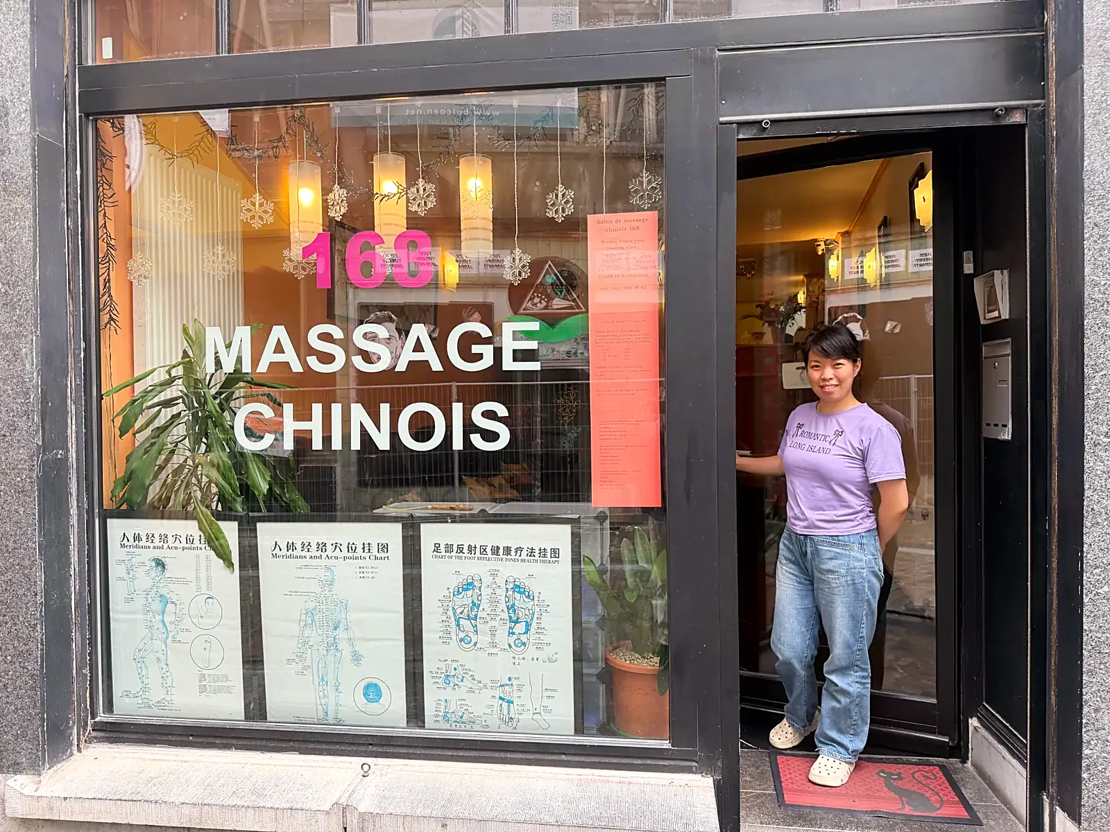 Gevel van Massage Chinois 168, Rue des Chapeliers, Brussel